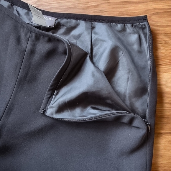 Liz Claiborne Suits Fully Lined Wide Leg Black Dress Pants - Picture 3 of 8